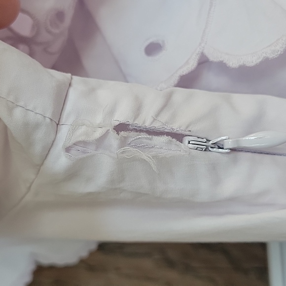 Rebecca Taylor La Vie Lavendar Eyelet Puff Sleeve Cottagecore Dress - Picture 11 of 11